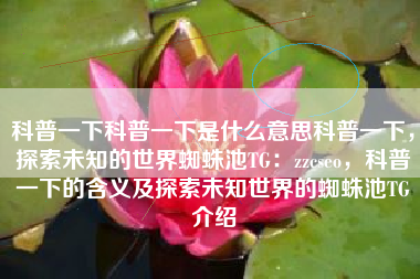 科普一下科普一下是什么意思科普一下，探索未知的世界蜘蛛池TG：zzcseo，科普一下的含义及探索未知世界的蜘蛛池TG介绍