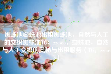 蜘蛛池蜘蛛池出租蜘蛛池，自然与人工的交织蜘蛛池TG：zzcseo，蜘蛛池，自然与人工交织的奥秘与出租服务（TG，zzcseo）