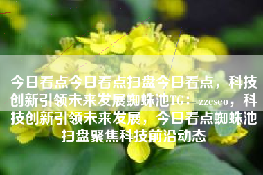 今日看点今日看点扫盘今日看点，科技创新引领未来发展蜘蛛池TG：zzcseo，科技创新引领未来发展，今日看点蜘蛛池扫盘聚焦科技前沿动态