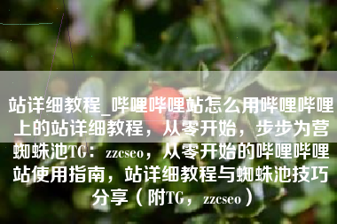 站详细教程_哔哩哔哩站怎么用哔哩哔哩上的站详细教程，从零开始，步步为营蜘蛛池TG：zzcseo，从零开始的哔哩哔哩站使用指南，站详细教程与蜘蛛池技巧分享（附TG，zzcseo）