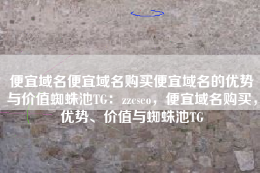 便宜域名便宜域名购买便宜域名的优势与价值蜘蛛池TG：zzcseo，便宜域名购买，优势、价值与蜘蛛池TG