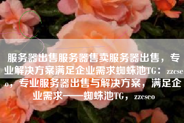 服务器出售服务器售卖服务器出售，专业解决方案满足企业需求蜘蛛池TG：zzcseo，专业服务器出售与解决方案，满足企业需求——蜘蛛池TG，zzcseo