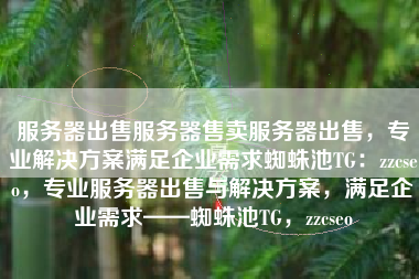 服务器出售服务器售卖服务器出售，专业解决方案满足企业需求蜘蛛池TG：zzcseo，专业服务器出售与解决方案，满足企业需求——蜘蛛池TG，zzcseo