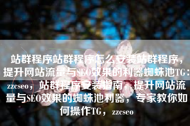 站群程序站群程序怎么安装站群程序，提升网站流量与SEO效果的利器蜘蛛池TG：zzcseo，站群程序安装指南，提升网站流量与SEO效果的蜘蛛池利器，专家教你如何操作TG，zzcseo