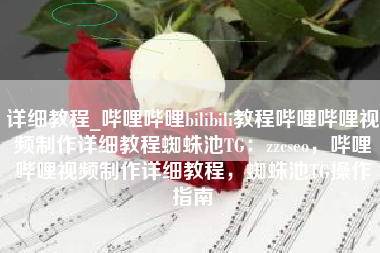 详细教程_哔哩哔哩bilibili教程哔哩哔哩视频制作详细教程蜘蛛池TG：zzcseo，哔哩哔哩视频制作详细教程，蜘蛛池TG操作指南