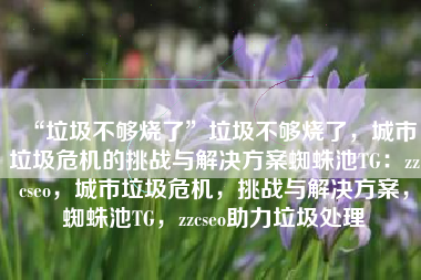 “垃圾不够烧了”垃圾不够烧了，城市垃圾危机的挑战与解决方案蜘蛛池TG：zzcseo，城市垃圾危机，挑战与解决方案，蜘蛛池TG，zzcseo助力垃圾处理