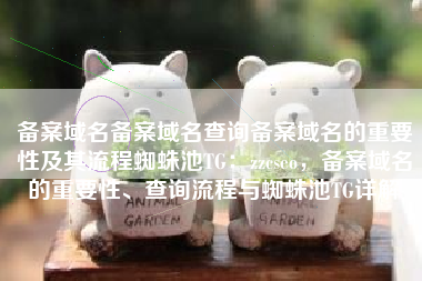 备案域名备案域名查询备案域名的重要性及其流程蜘蛛池TG：zzcseo，备案域名的重要性、查询流程与蜘蛛池TG详解