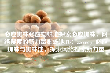 必应蜘蛛必应蜘蛛池探索必应蜘蛛，网络搜索的新力量蜘蛛池TG：zzcseo，必应蜘蛛与蜘蛛池，探索网络搜索新力量