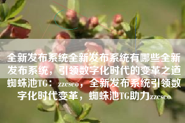 全新发布系统全新发布系统有哪些全新发布系统，引领数字化时代的变革之道蜘蛛池TG：zzcseo，全新发布系统引领数字化时代变革，蜘蛛池TG助力zzcseo