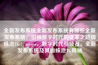 全新发布系统全新发布系统有哪些全新发布系统，引领数字时代的变革之路蜘蛛池TG：zzcseo，数字时代引领者，全新发布系统及其蜘蛛池TG揭秘