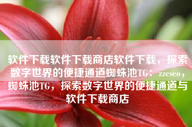 软件下载软件下载商店软件下载，探索数字世界的便捷通道蜘蛛池TG：zzcseo，蜘蛛池TG，探索数字世界的便捷通道与软件下载商店
