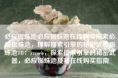 必应蜘蛛池必应蜘蛛池在线购买探索必应蜘蛛池，理解搜索引擎的秘密武器蜘蛛池TG：zzcseo，探索搜索引擎的秘密武器，必应蜘蛛池及其在线购买指南