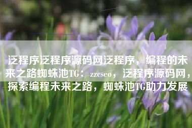 泛程序泛程序源码网泛程序，编程的未来之路蜘蛛池TG：zzcseo，泛程序源码网，探索编程未来之路，蜘蛛池TG助力发展